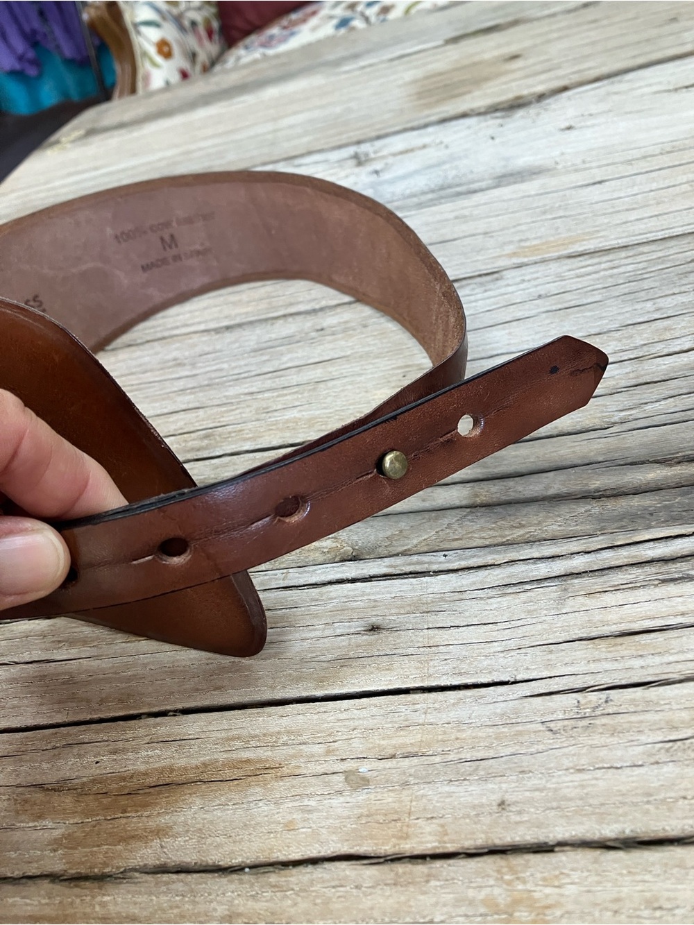 NWT Hoss Intropia Brown Leather Wide Waist Belt with Ring M - Picture 4 of 9